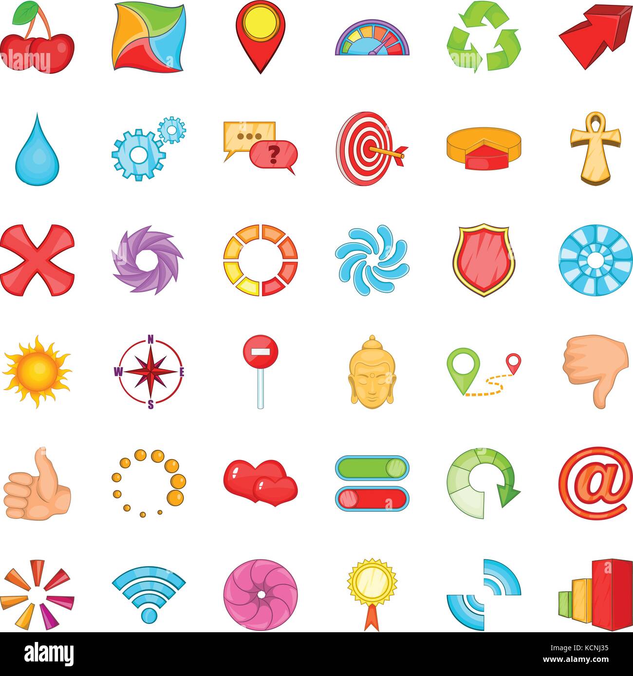Arrow icons set, cartoon style Stock Vector Image & Art - Alamy