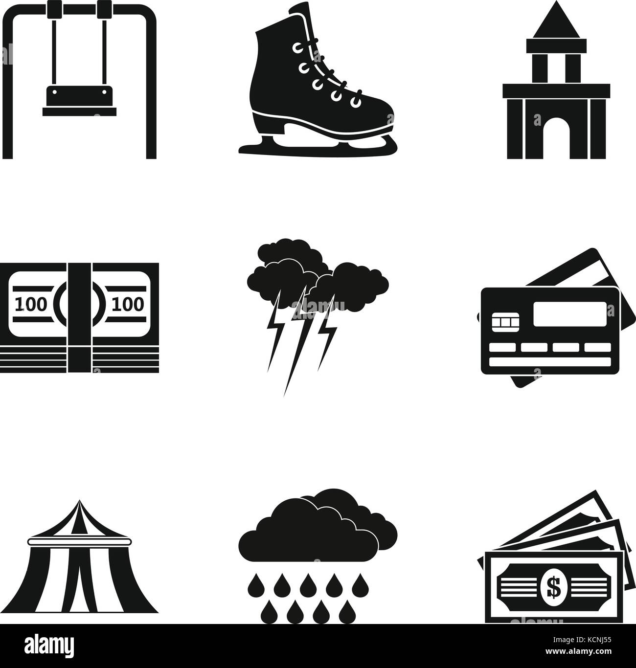 Visit to the park icons set, simple style Stock Vector Image & Art - Alamy