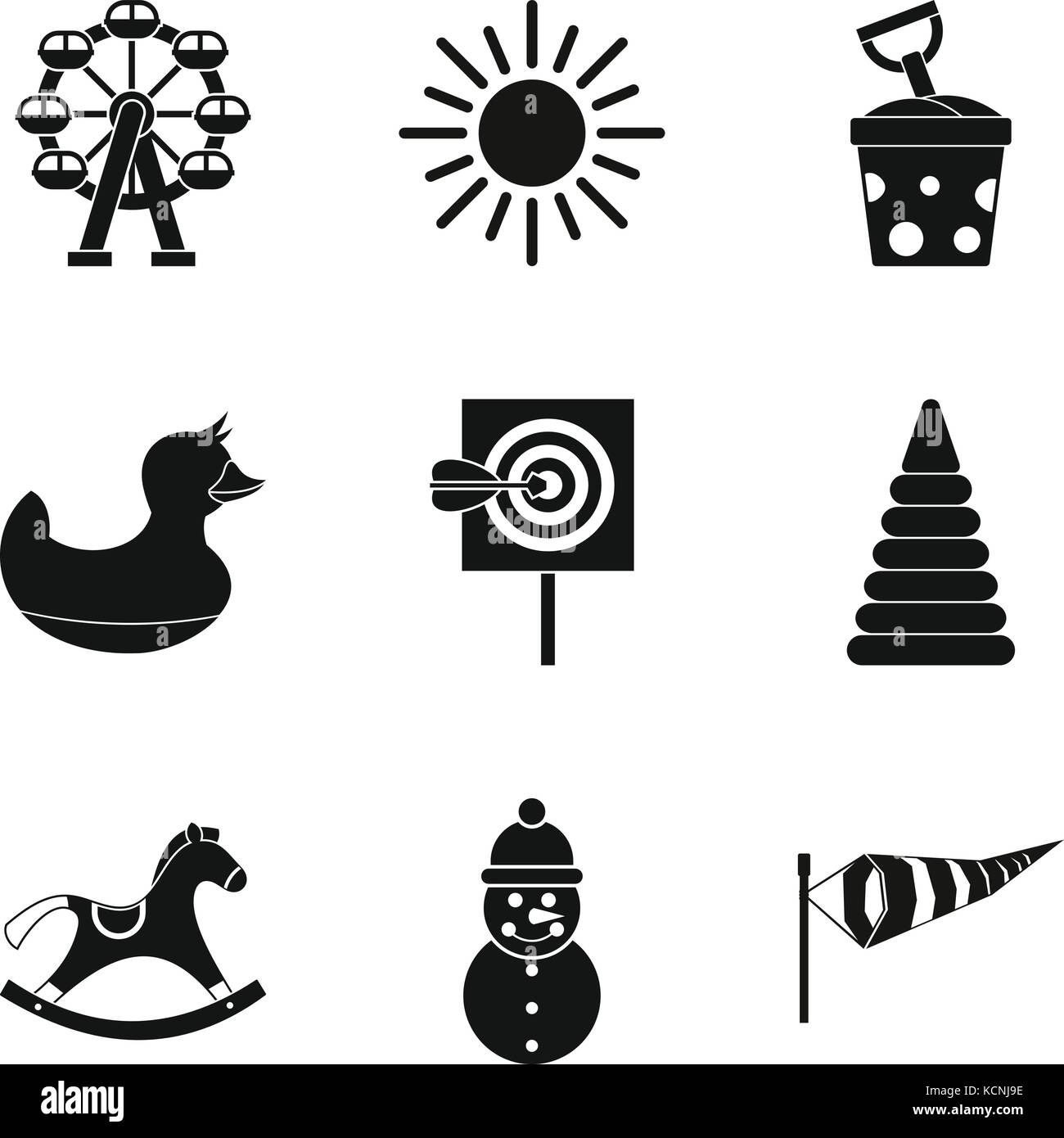 Weather for game icons set, simple style Stock Vector Image & Art - Alamy