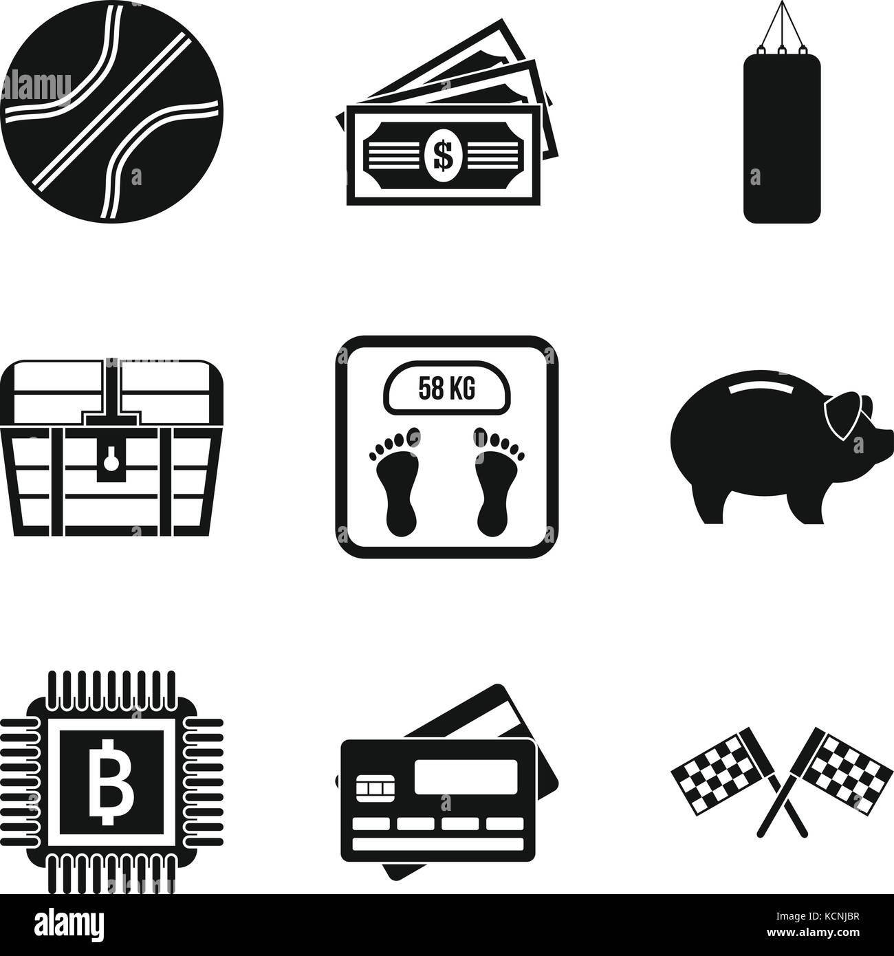 Intensive training icons set, simple style Stock Vector Image & Art - Alamy