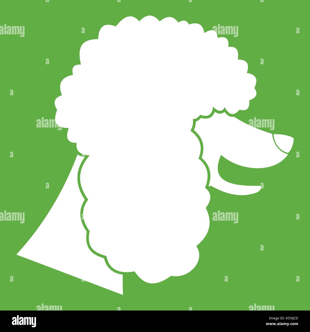 Poodle dog icon green Stock Vector Image & Art - Alamy