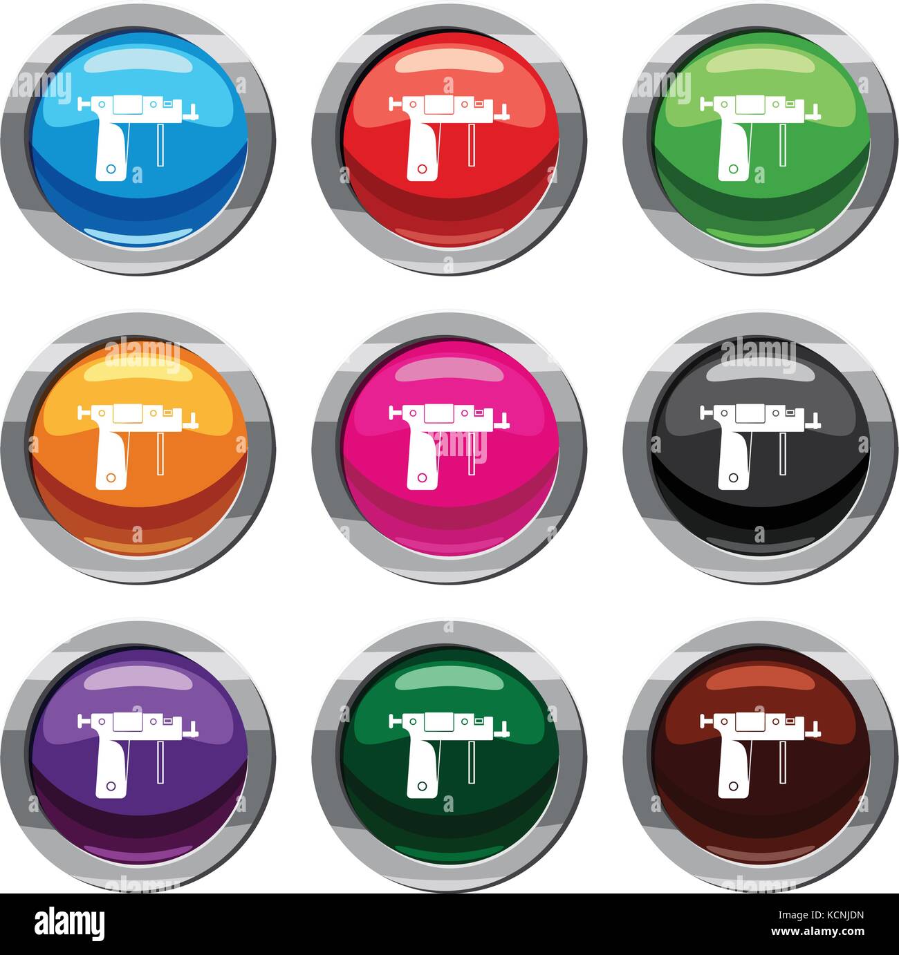 Piercing gun set 9 collection Stock Vector Image & Art Alamy