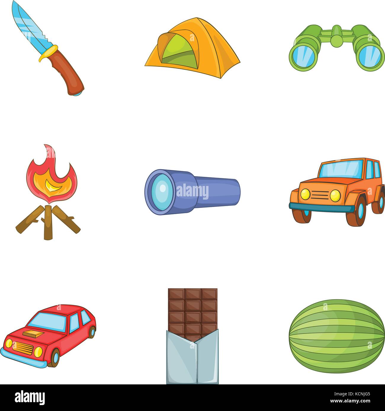 Outfit icons set, cartoon style Stock Vector Image & Art - Alamy