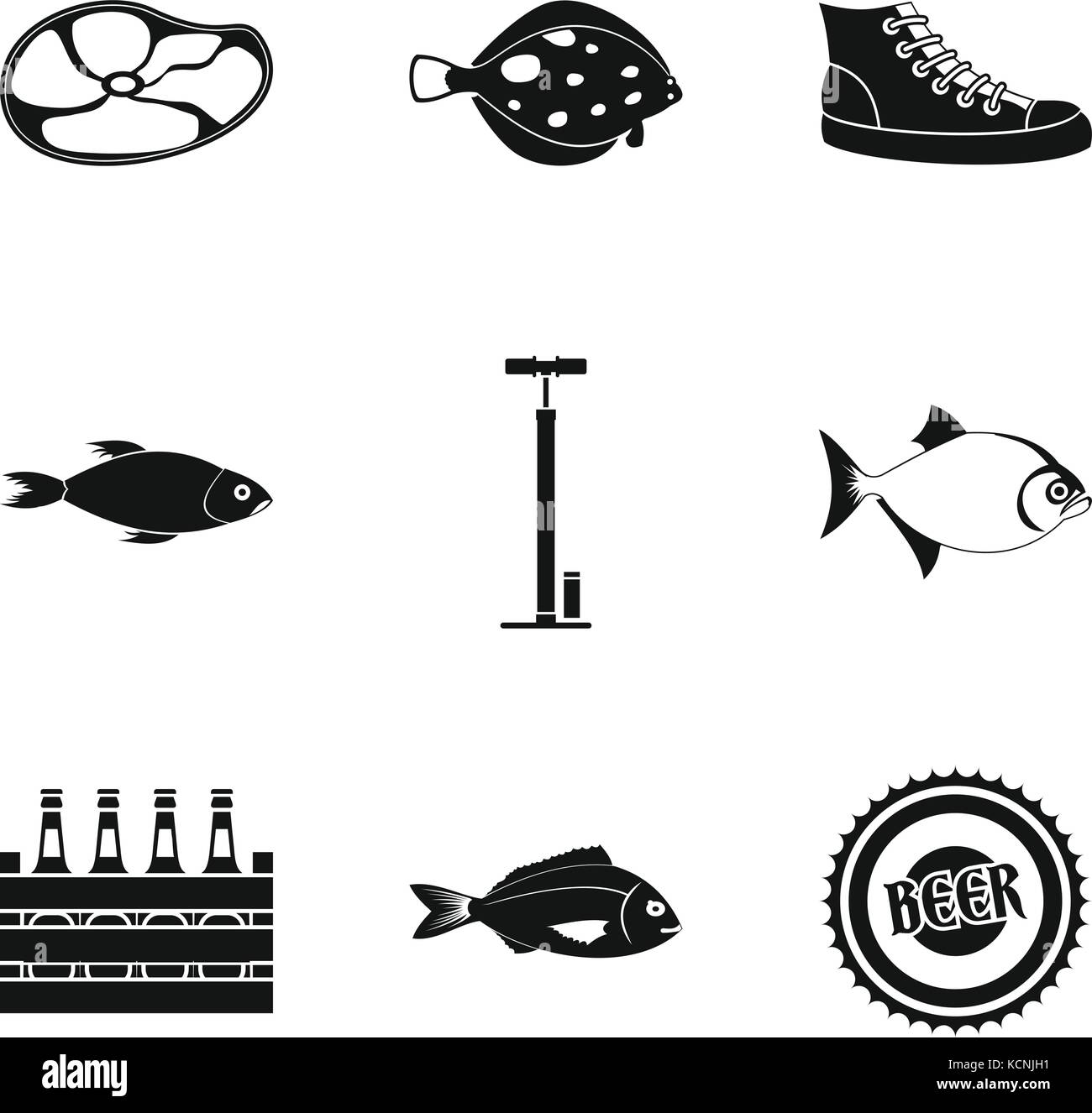 Fish recipe icons set, simple style Stock Vector Image & Art - Alamy
