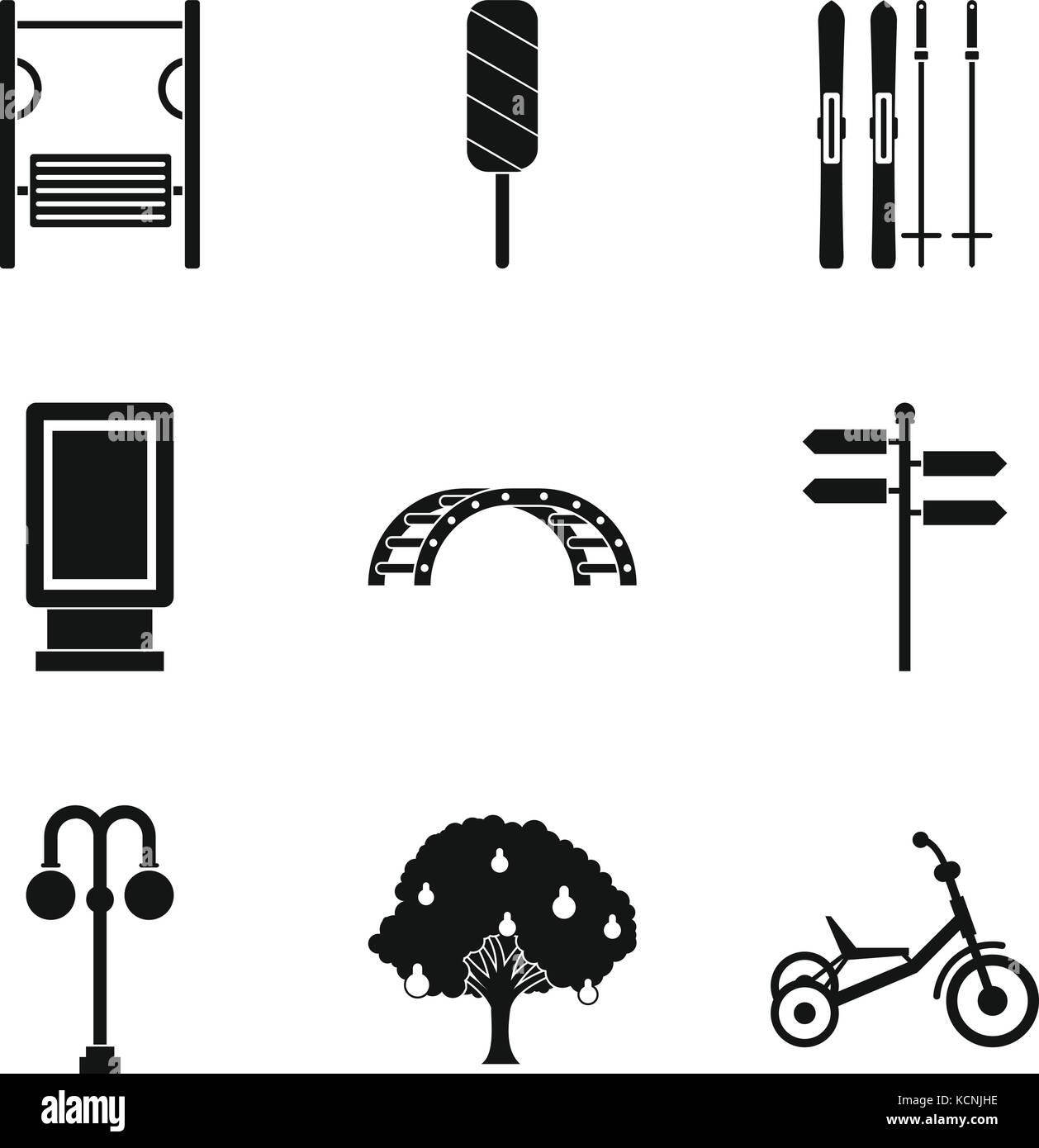 Street gym icons set, simple style Stock Vector Image & Art - Alamy