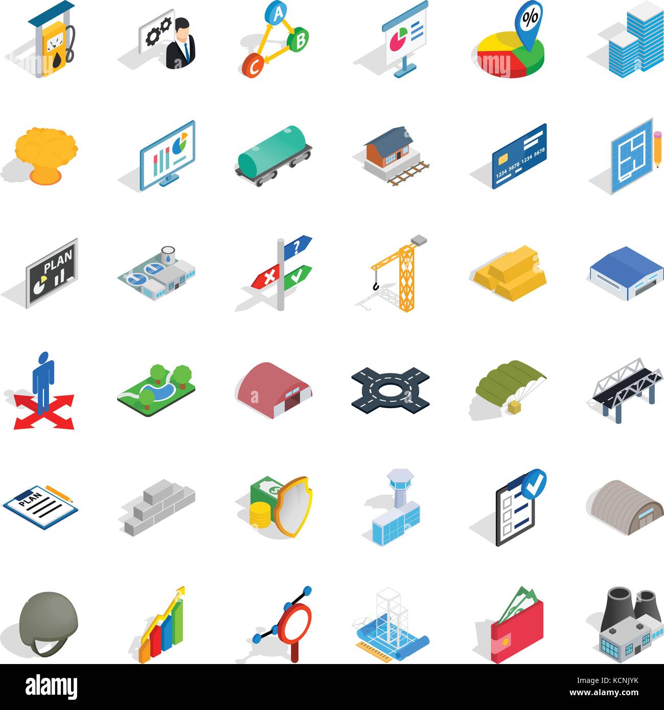Bridge icons set, isometric style Stock Vector Image & Art - Alamy