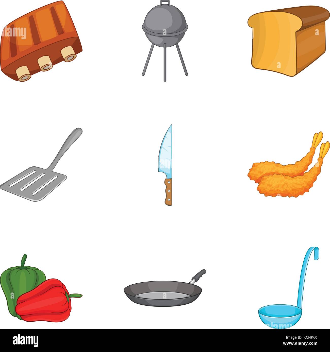 Kebab grilled ribs Stock Vector Images - Alamy