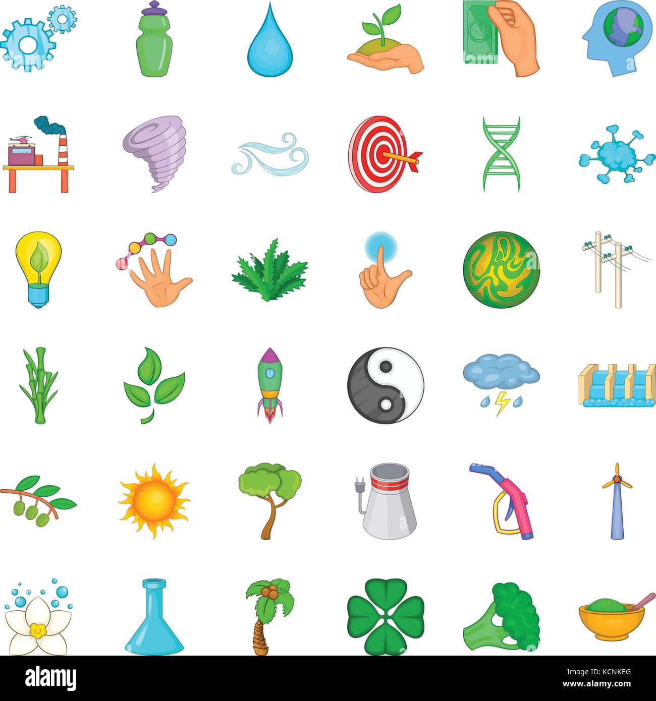 Flower icons set, cartoon style Stock Vector Image & Art - Alamy