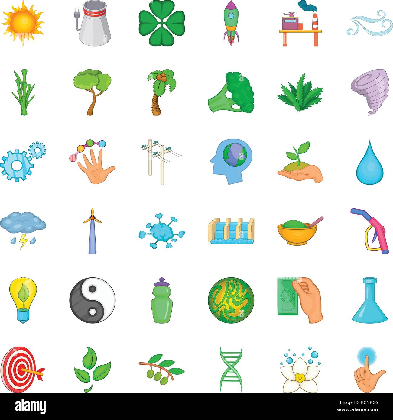 Factory icons set, cartoon style Stock Vector Image & Art - Alamy