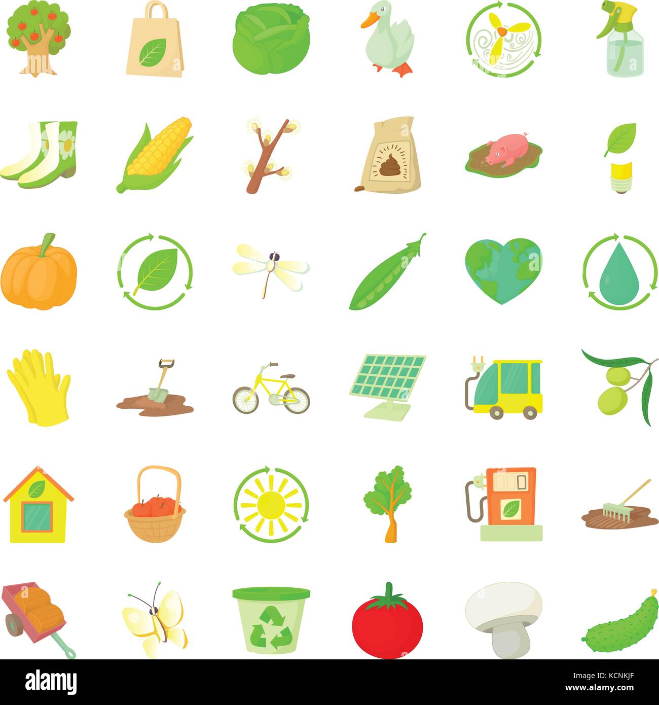 Material icons set, cartoon style Stock Vector Image & Art - Alamy