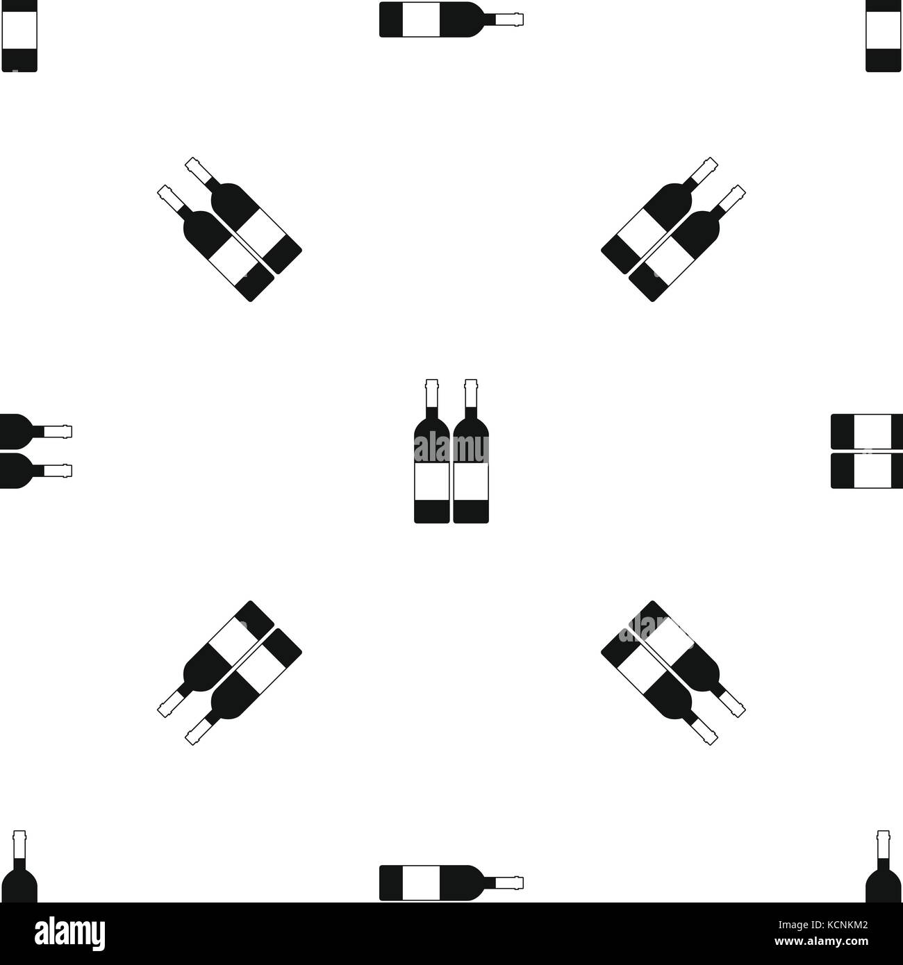 Two bottles of wine pattern seamless black Stock Vector Image & Art - Alamy