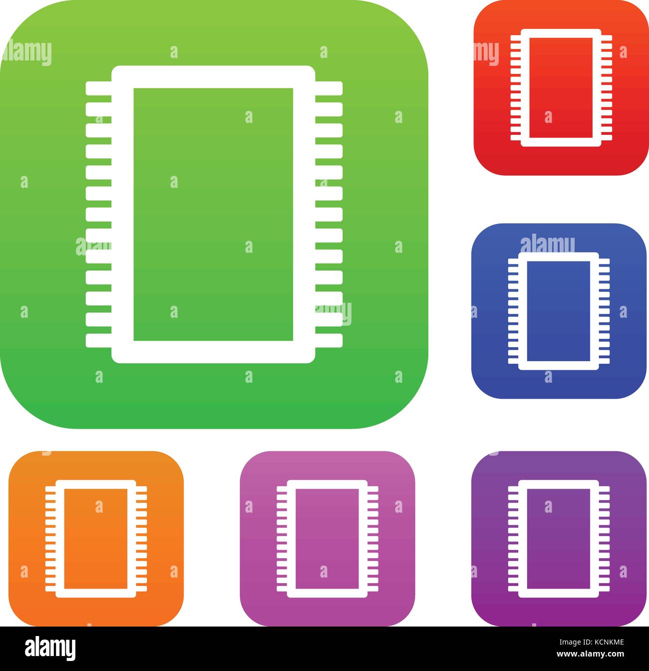 Computer electronic circuit board set color collection Stock Vector ...