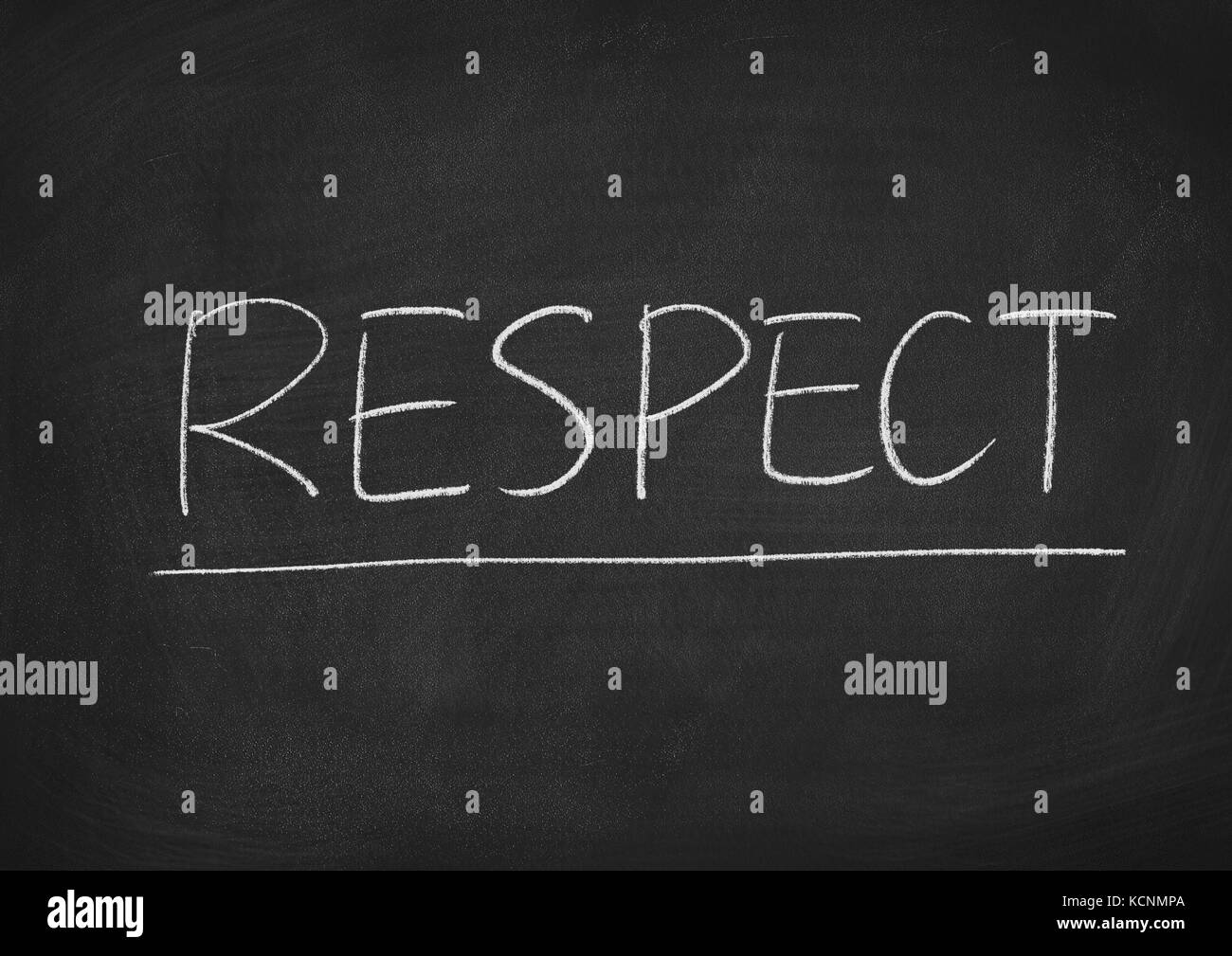 respect concept word on a blackboard background Stock Photo - Alamy