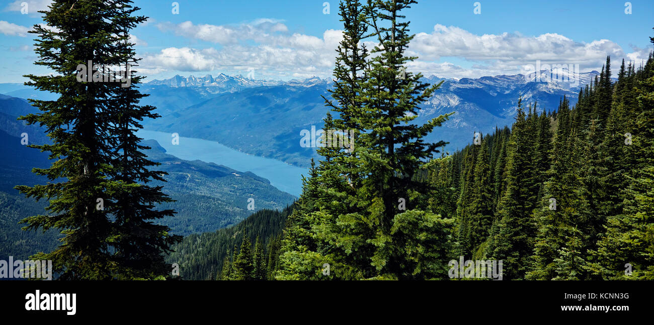 Slocan Lake 2 from Idoho Peak above ghost town of Sandon,BC, Canada