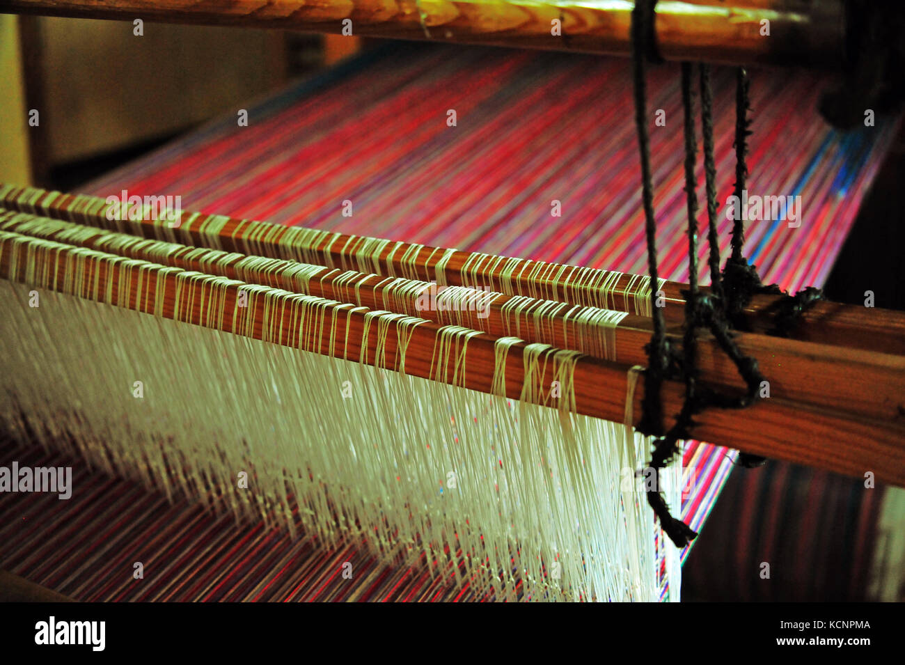 Traditional Weaving in Sagada, Luzon, Philippines Stock Photo