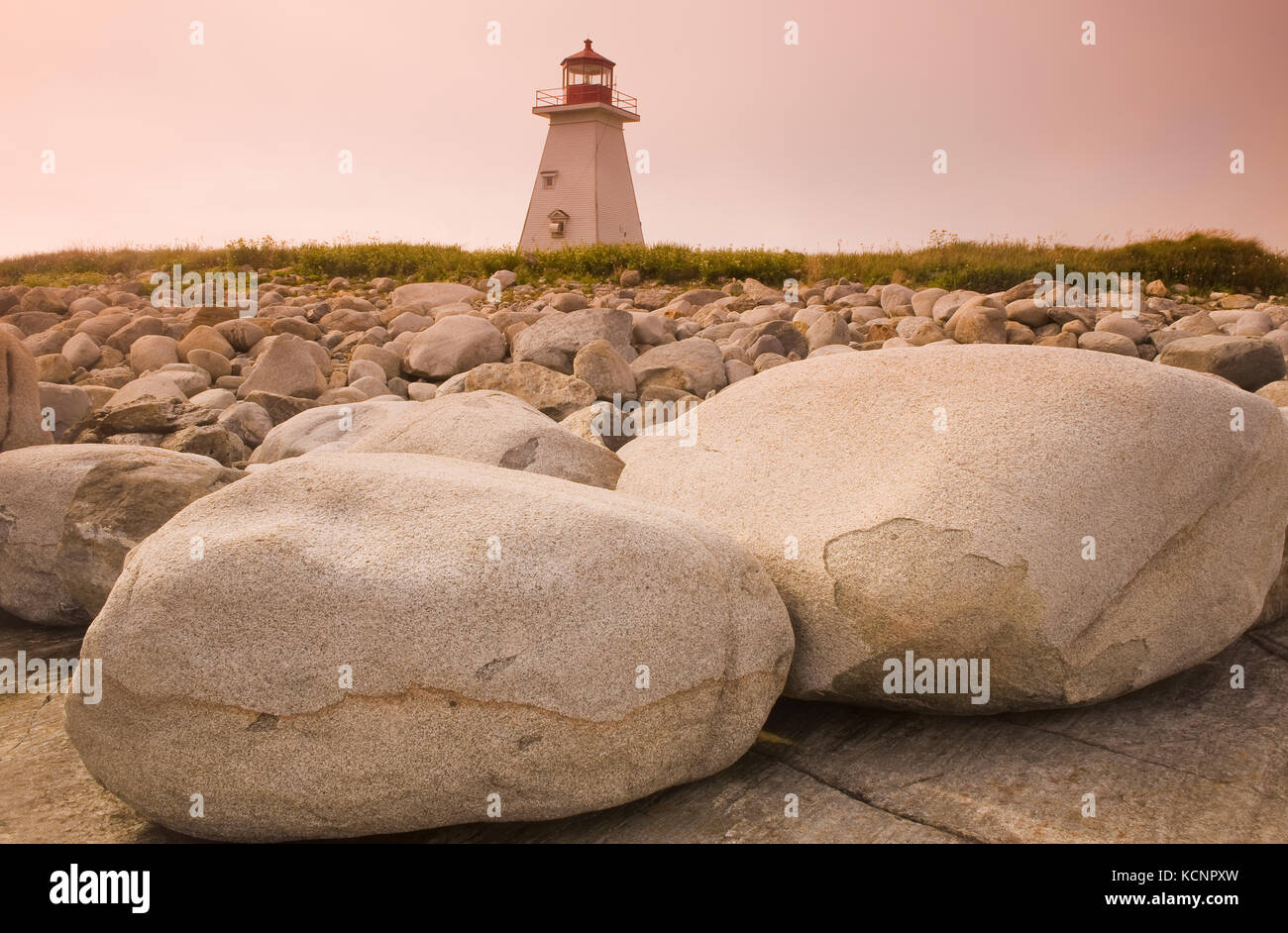 Baccaro Point Lighthouse, Bay of Fundy, Nova Scotia, Canada Stock Photo Alamy