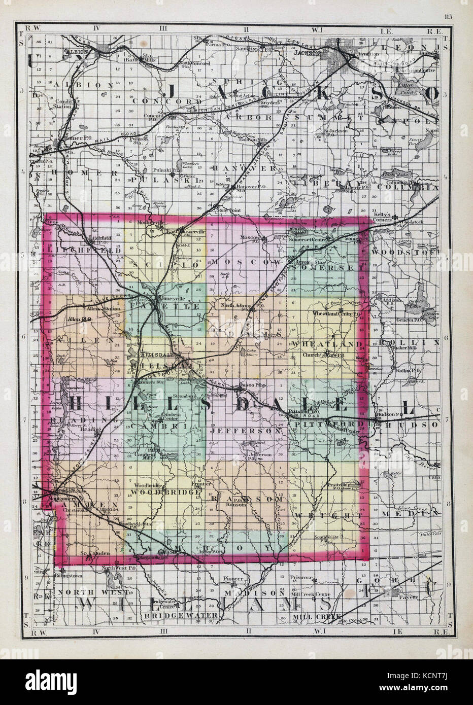 Map of hillsdale hires stock photography and images Alamy