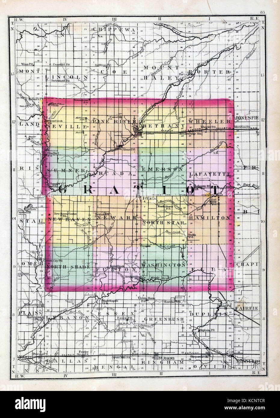 Map of gratiot hires stock photography and images Alamy
