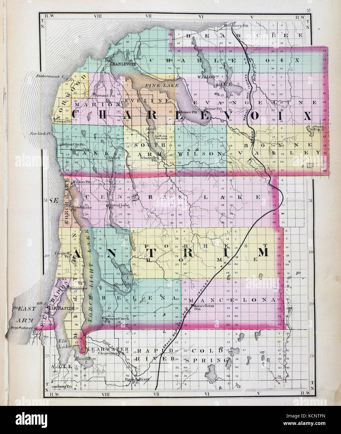 Antrim county map hires stock photography and images Alamy