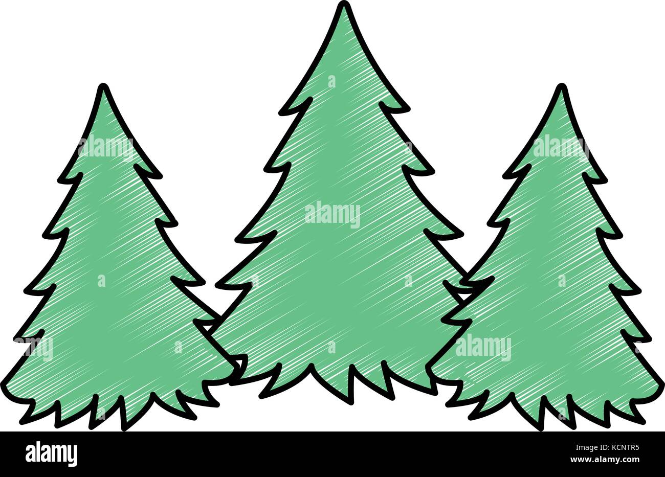 Pine forest scene silhouette vector illustration design Stock Vector ...