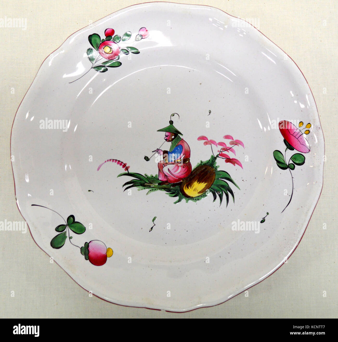 Ceramic Plate with Chinese Figure from Chouteau Family Stock Photo Alamy