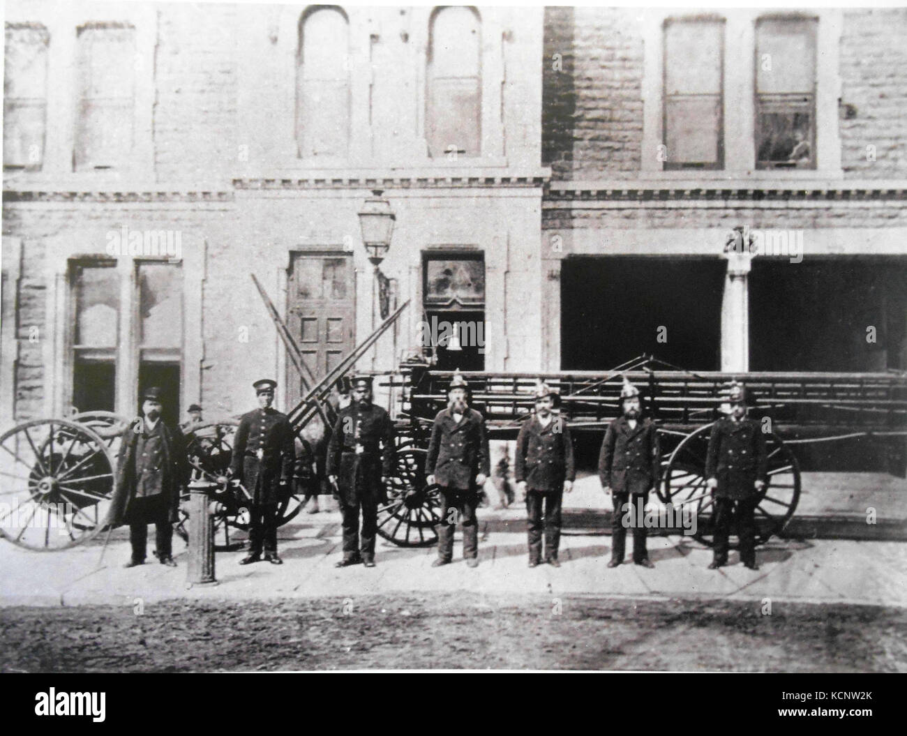 Equipe de la caserne 10 en 1880 Stock Photo
