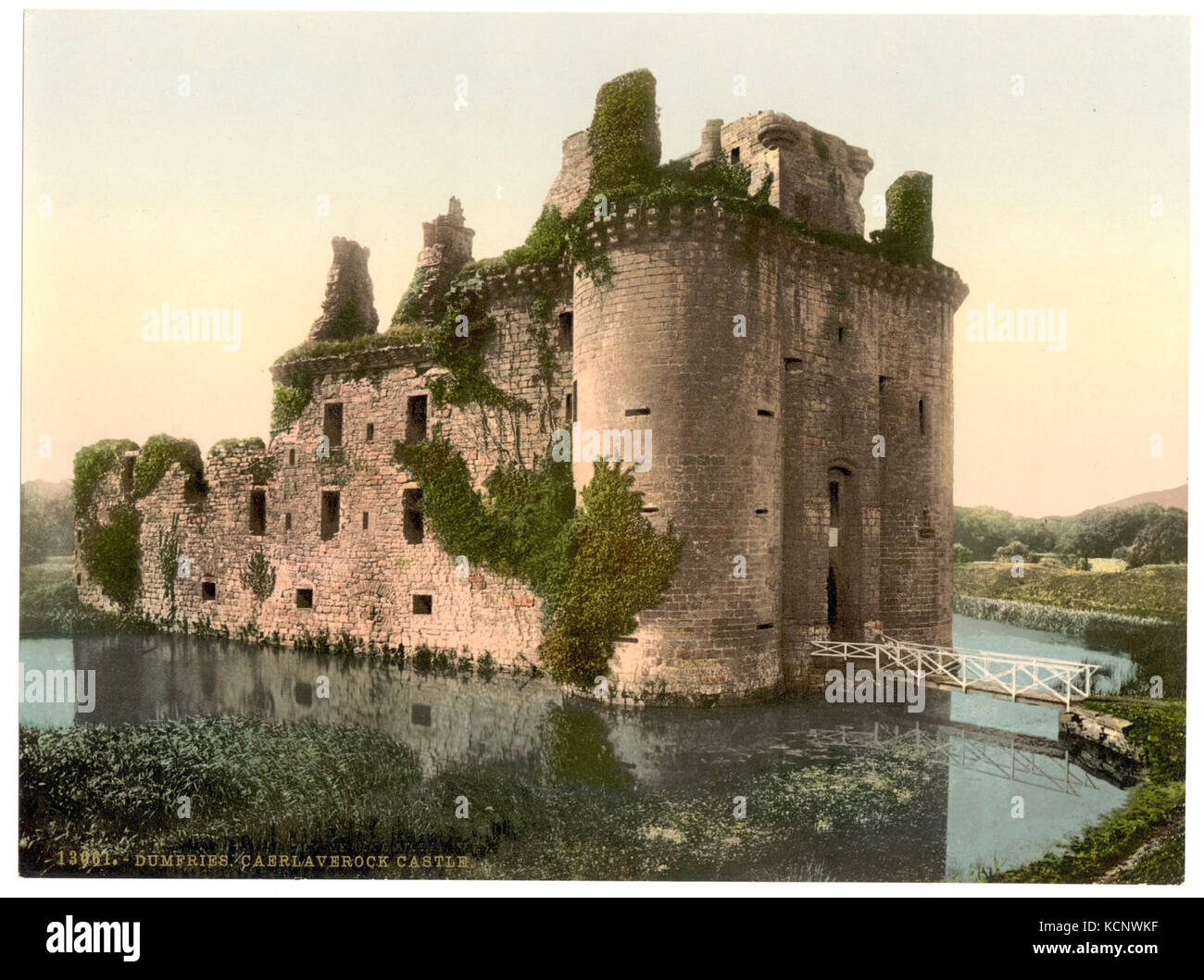 Triangular Fort Medieval Caerlaverock Castle, located in Dumfries, Scotland, is a medieval ...