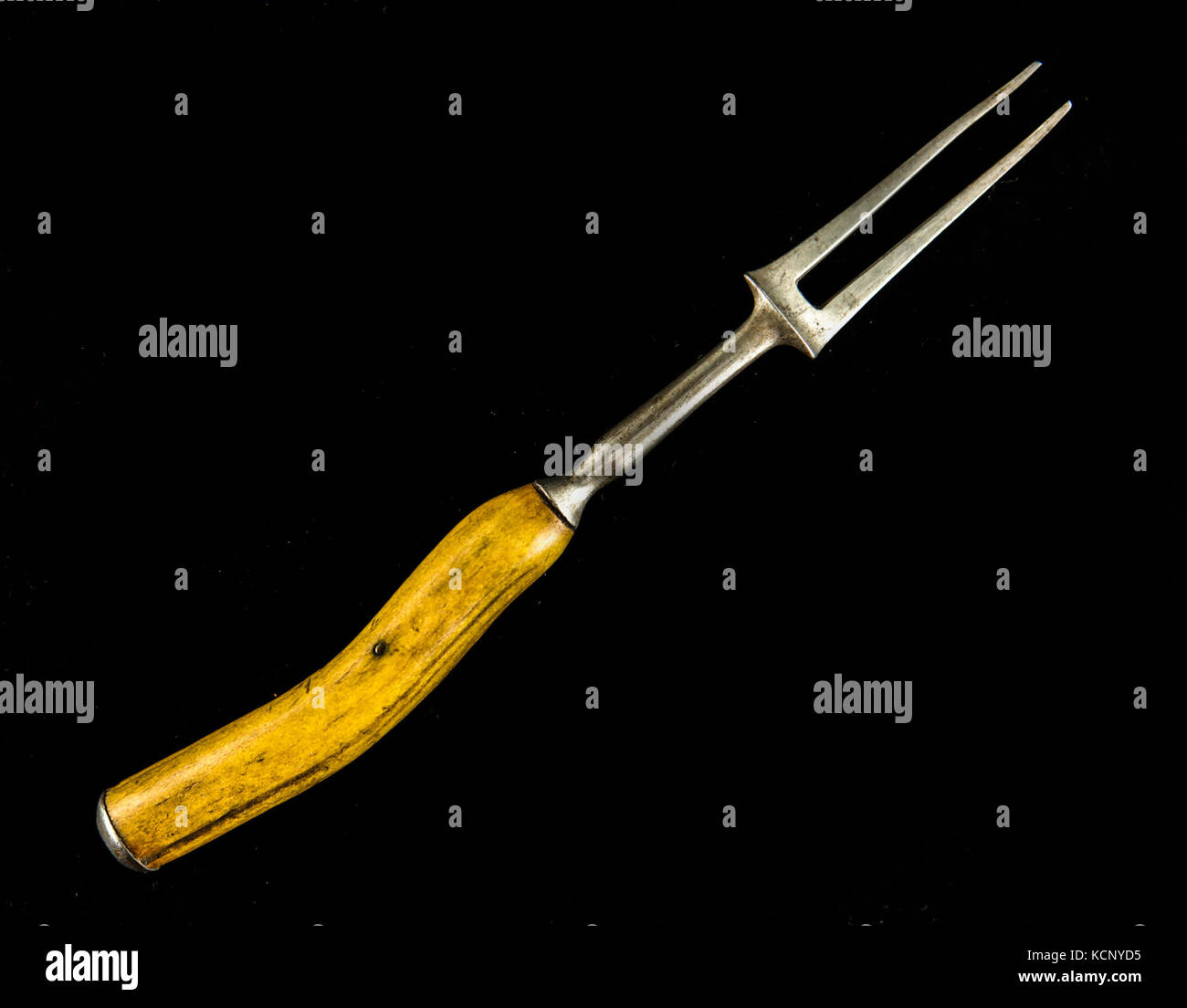 Antler Horn Handled Carving Knife and Fork Stock Photo
