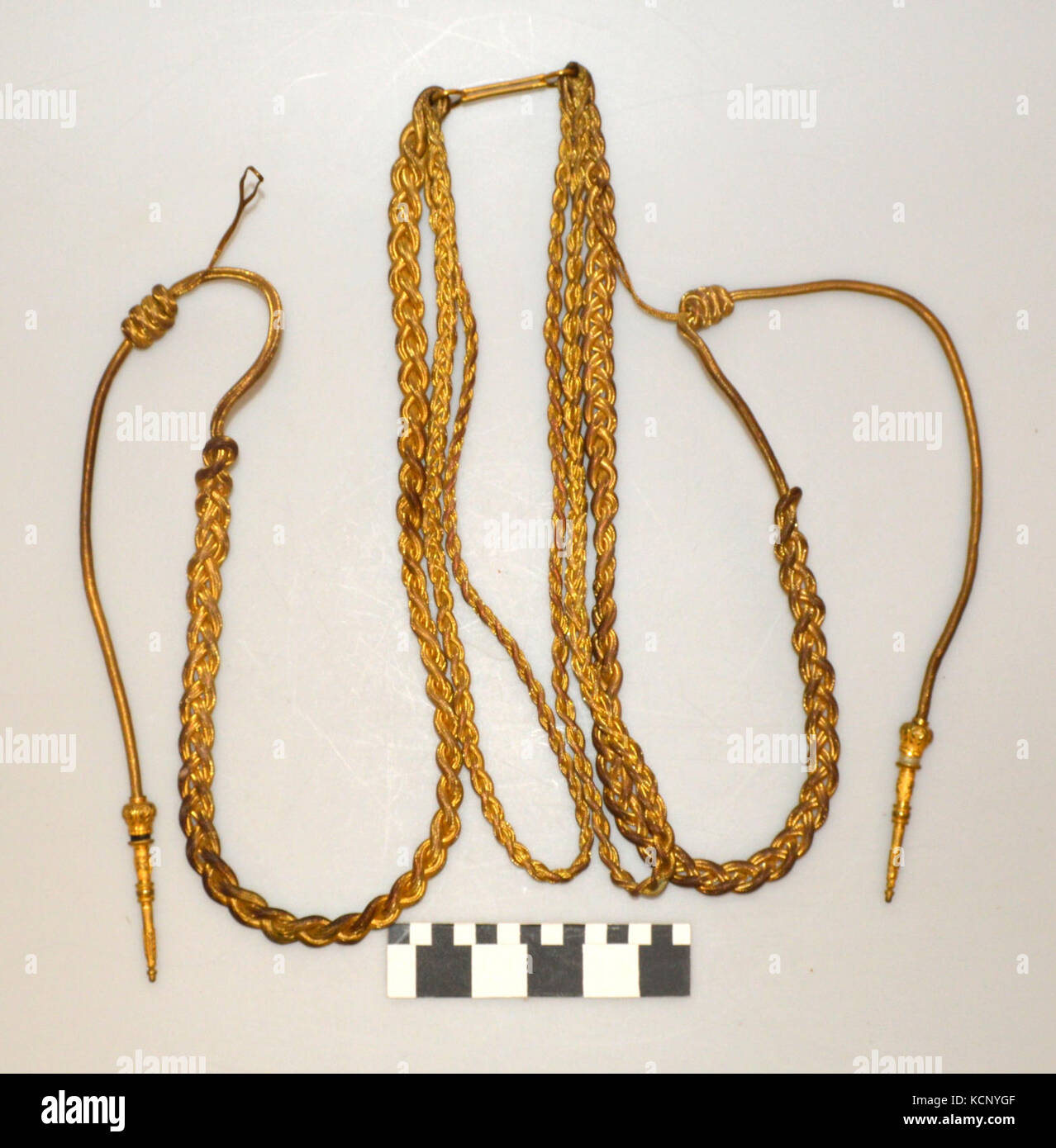 Gold Braided Aiguillette Stock Photo