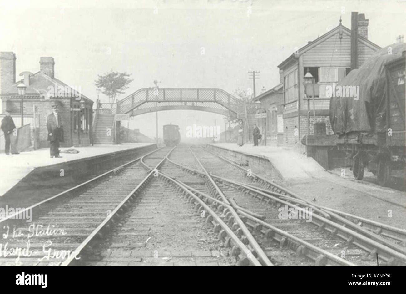 Hazel Grove railway station c.1900 Stock Photo Alamy