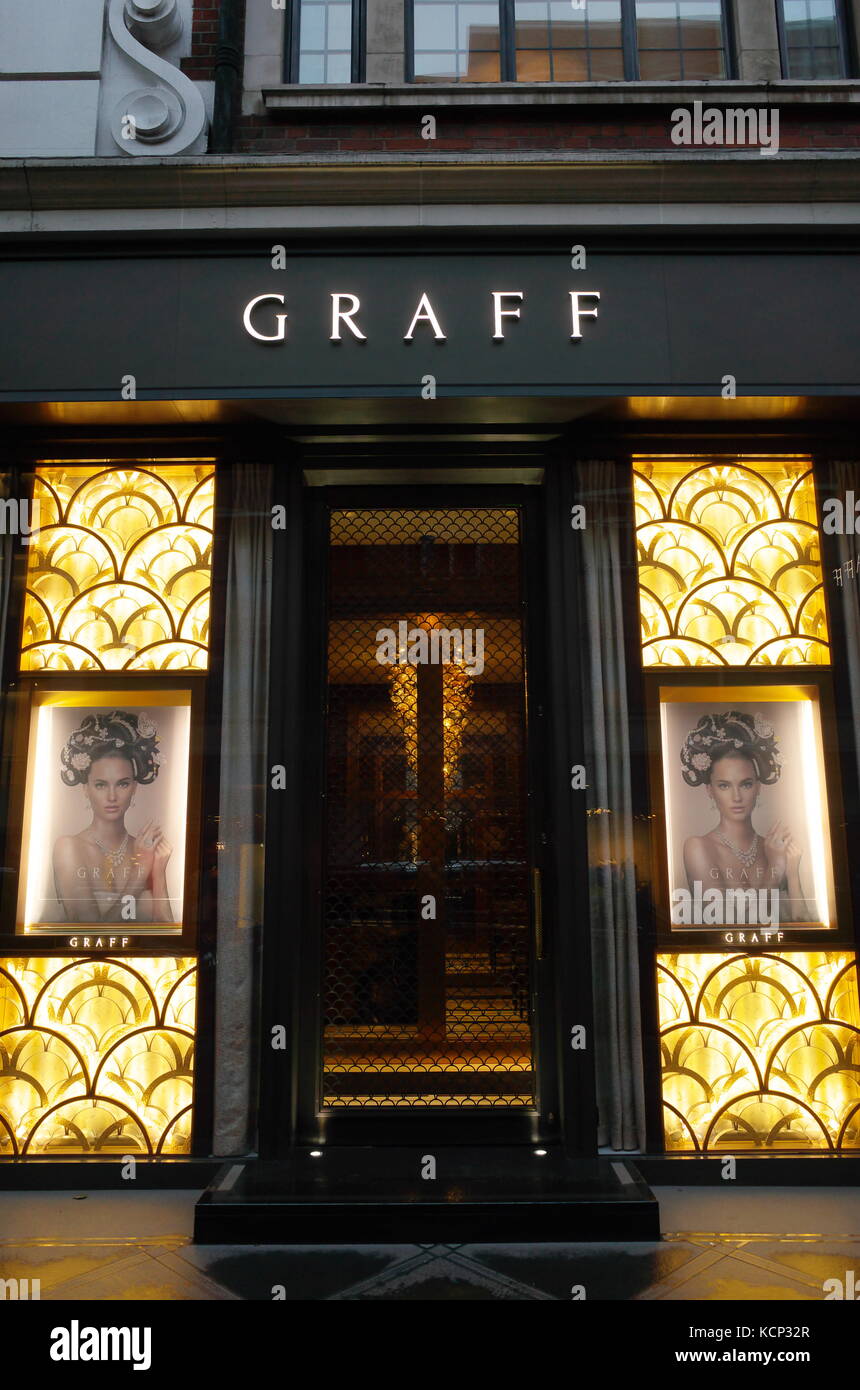 GRAFF designer jewellery store on Sloane Street, London, UK Stock Photo