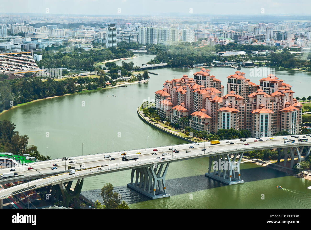 The top view for modern residential areas of Singapore Stock Photo - Alamy