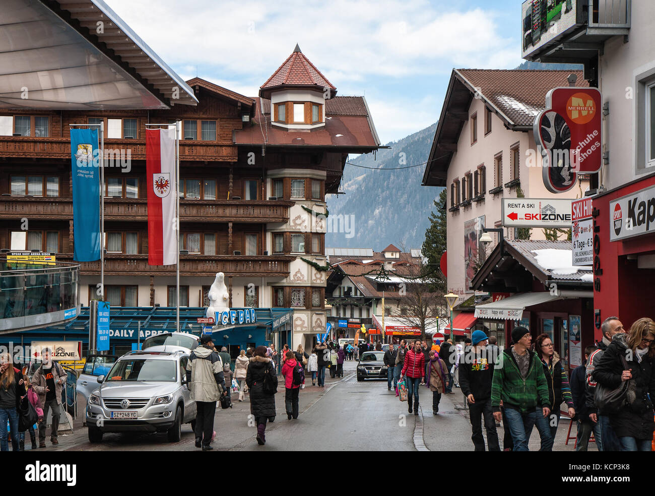 MAYRHOFEN, AUSTRIA JANUARY 08, 2011 Mayrhofen, the center of the