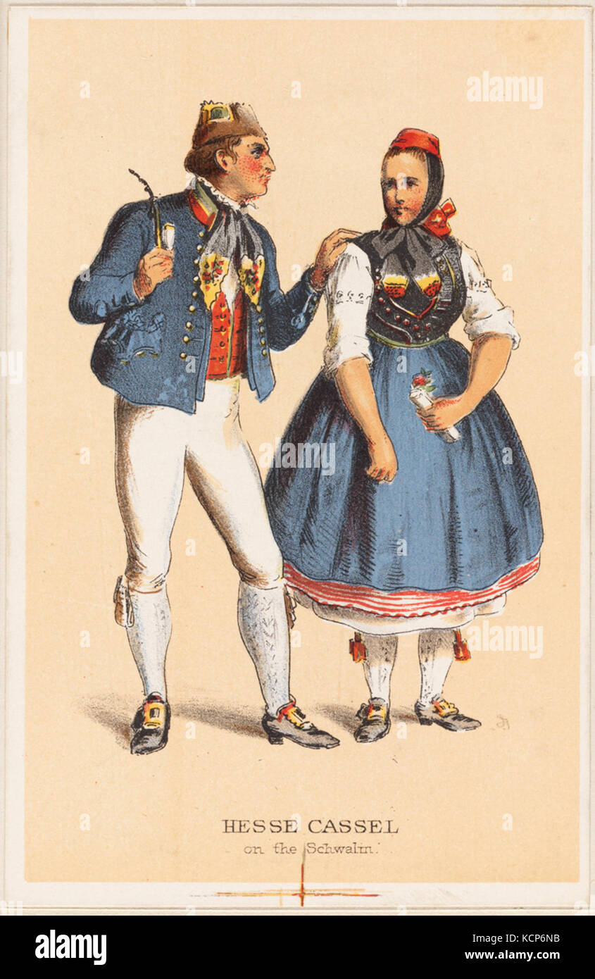 German Peasant Costumes   Hesse Cassel on the Schwalm (Boston Public Library) Stock Photo