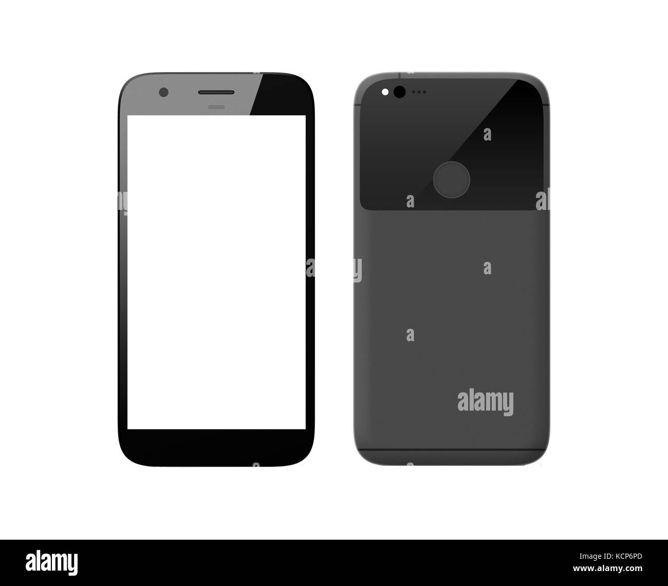 Smart phone isolated on white background Stock Photo