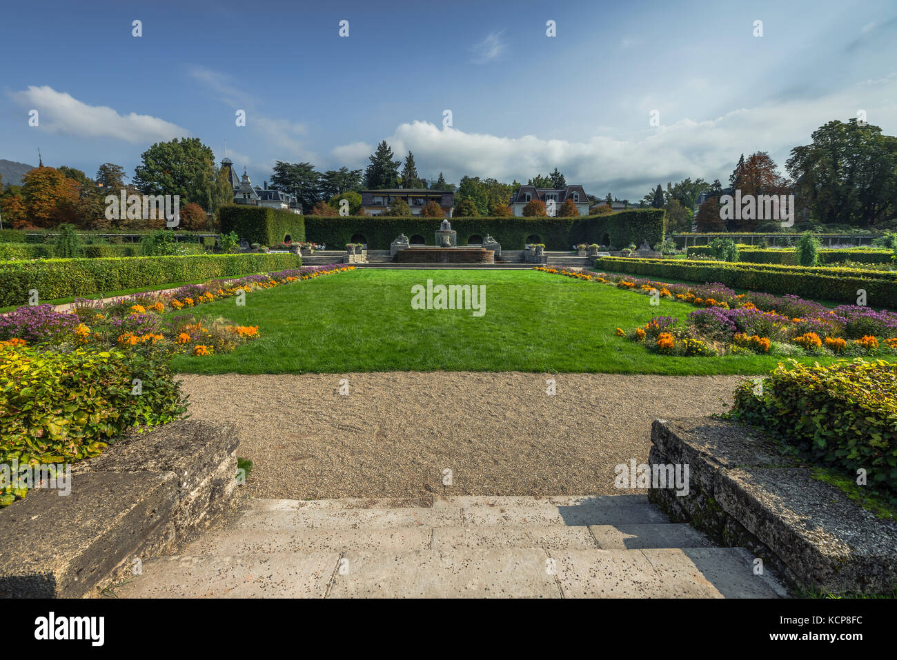 the park Goenneranlagen, spa garden on the Lichtentaler Allee in Baden-Baden, Black Forest, Germany Stock Photo