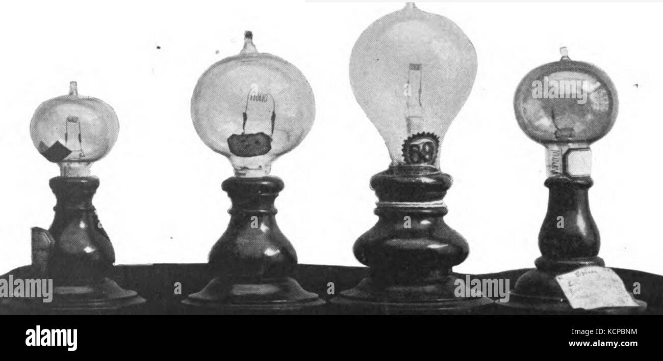 Edison spiral filament lamps Stock Photo - Alamy
