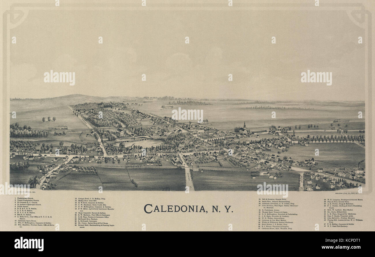Caledonia, New York aerial2 Stock Photo Alamy