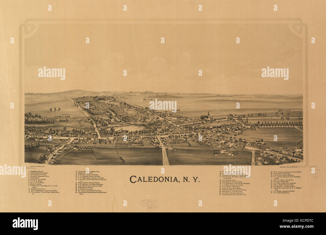 Caledonia, New York aerial Stock Photo Alamy