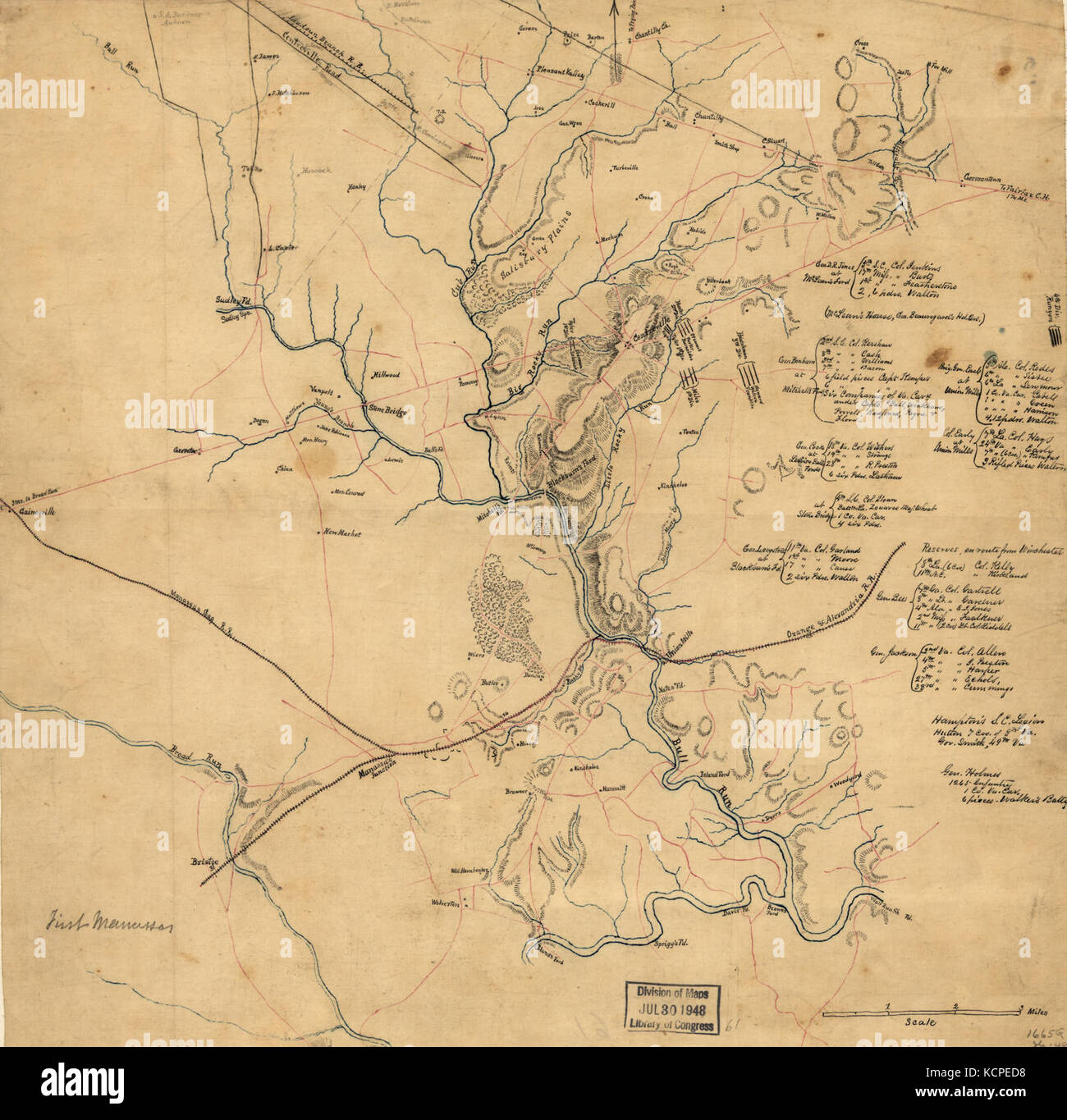 First Manassas map Stock Photo Alamy