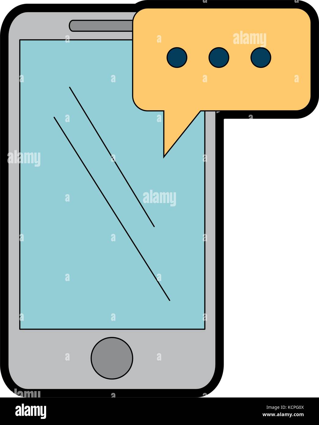 smartphone device with speech bubble vector illustration design Stock ...