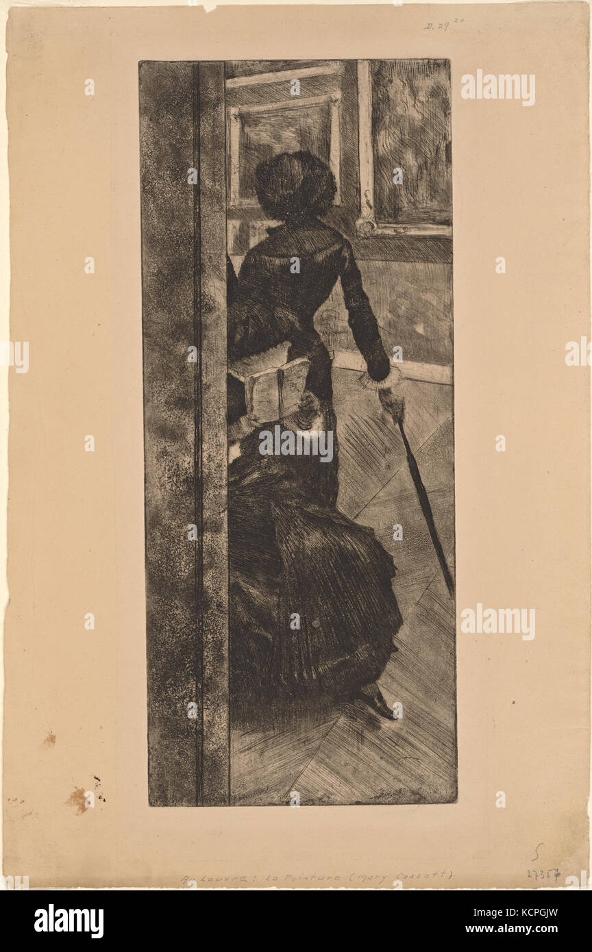 Au Louvre la peinture (Mary Cassatt) (NYPL b12611295 5023501 Stock Photo Alamy