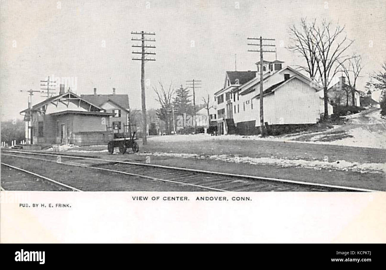 Andover (CT) station postcard Stock Photo Alamy
