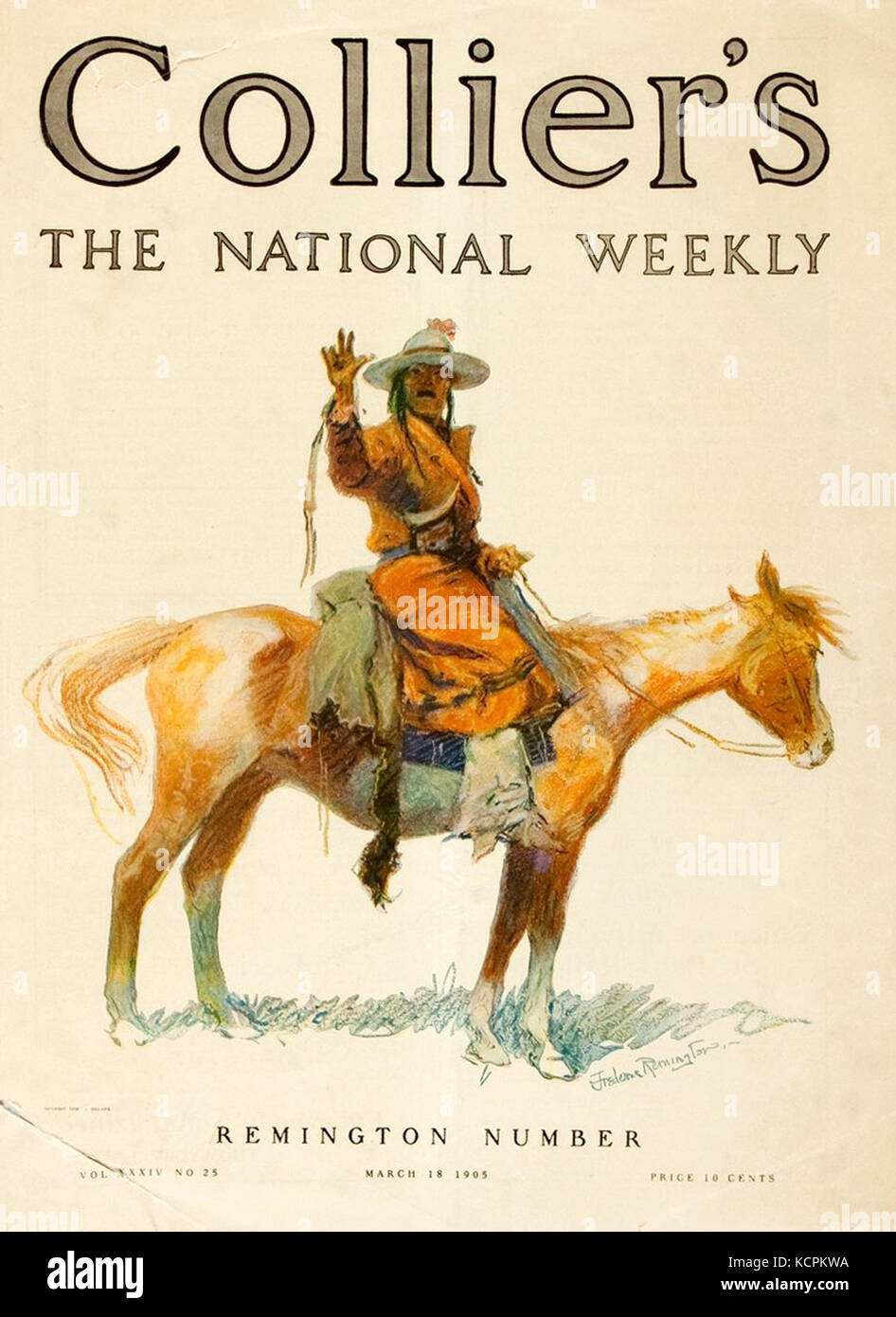 This illustration from Collier’s magazine shows a work by artist ...