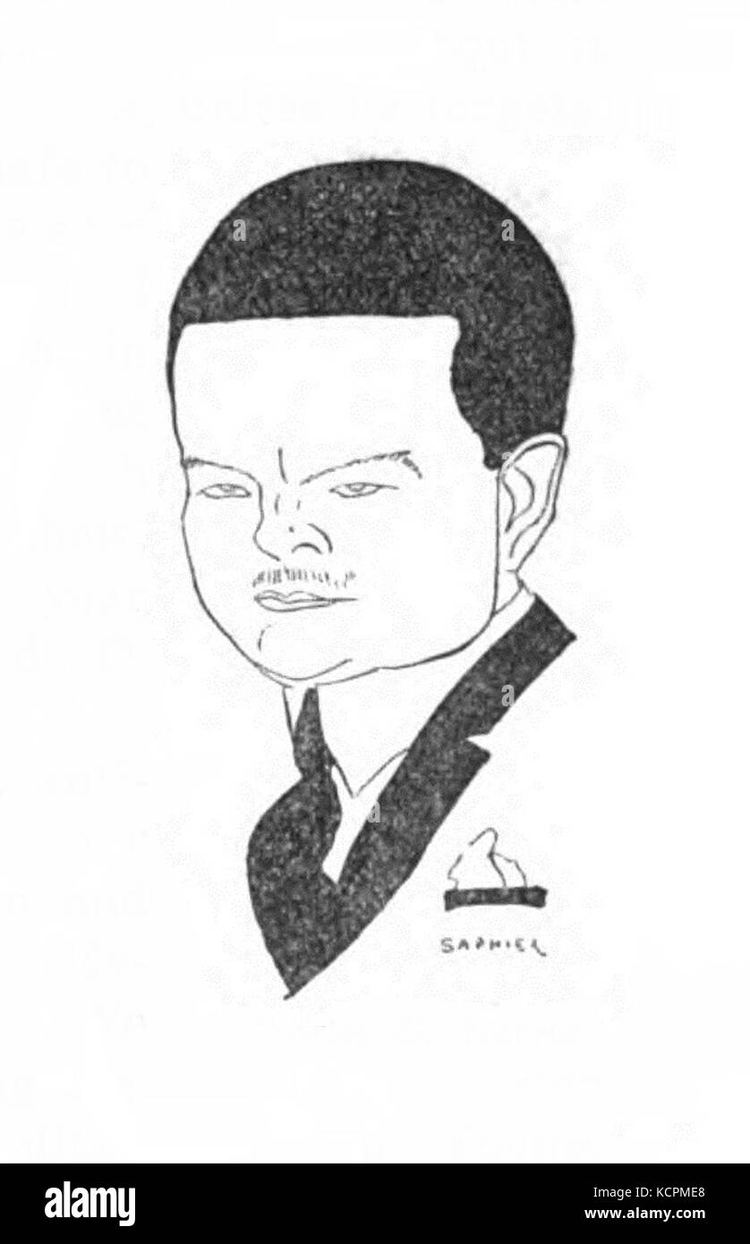 Caricature of Charles Gilman Norris Stock Photo