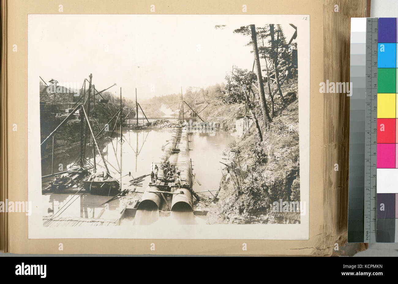 Ashokan Reservoir. View showing flooded condition of Esopus creek at