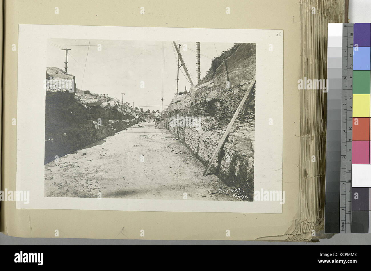 Ashokan Reservoir. Excavation completed and concrete floor in place for