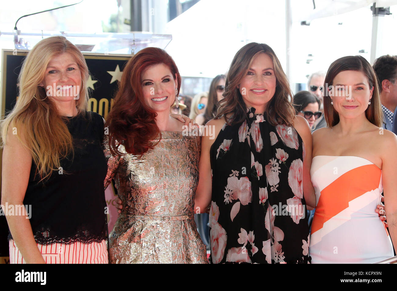 Hollywood, USA. 06th Oct, 2017. Debra Messing, Mariska Hargitay, Sophia