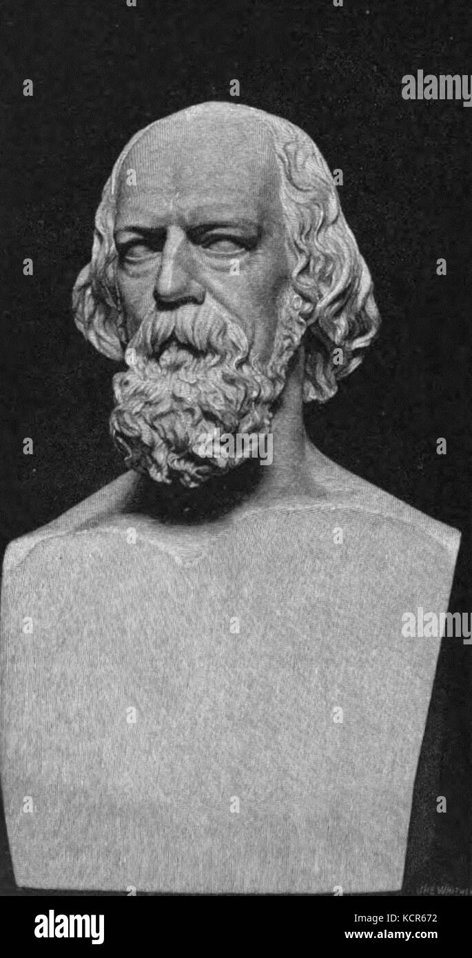 Bust of Alfred Lord Tennyson Stock Photo