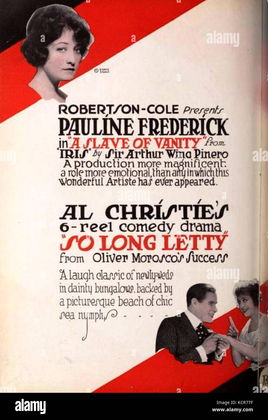 A Slave of Vanity (1920) & So Long Letty (1920 Stock Photo Alamy